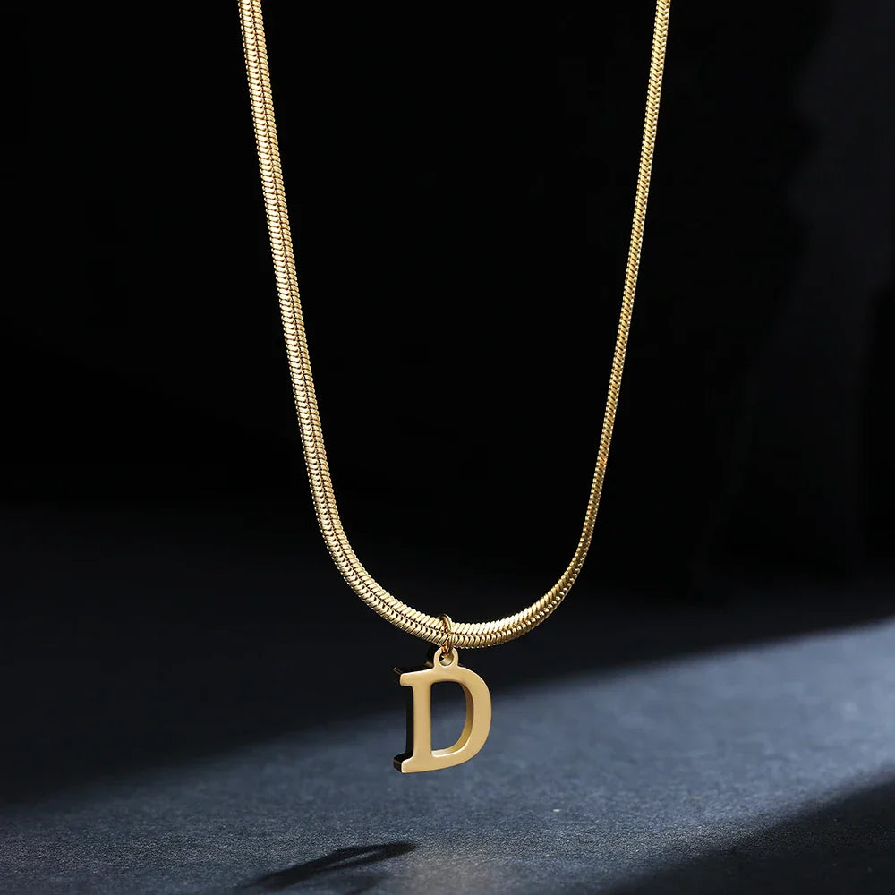 Collier pour femme avec pendentif initiale - lettre