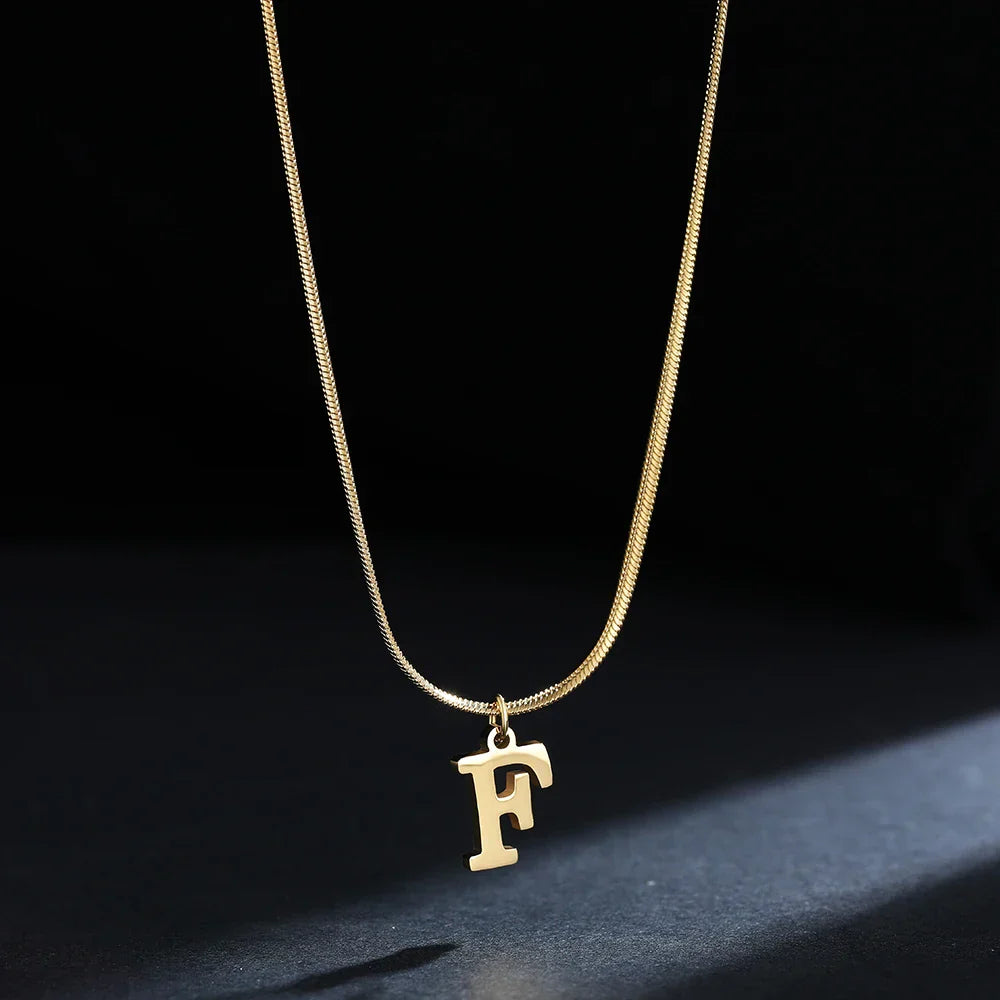 Collier pour femme avec pendentif initiale - lettre