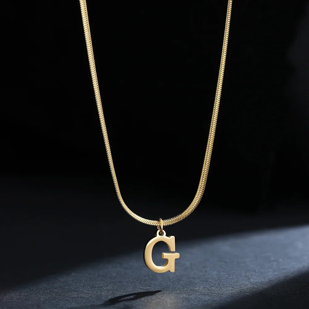 Collier pour femme avec pendentif initiale - lettre