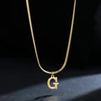 Collier pour femme avec pendentif initiale - lettre