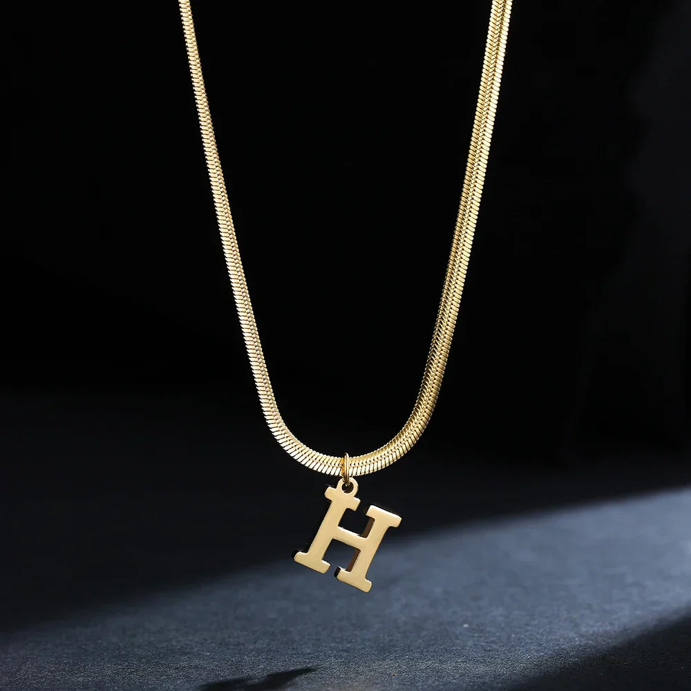 Collier pour femme avec pendentif initiale - lettre