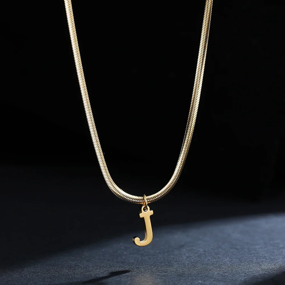 Collier pour femme avec pendentif initiale - lettre