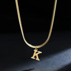 Collier pour femme avec pendentif initiale - lettre
