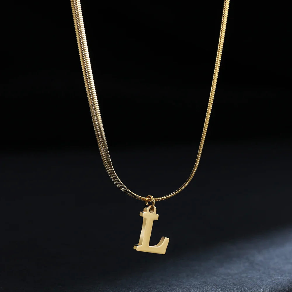 Collier pour femme avec pendentif initiale - lettre