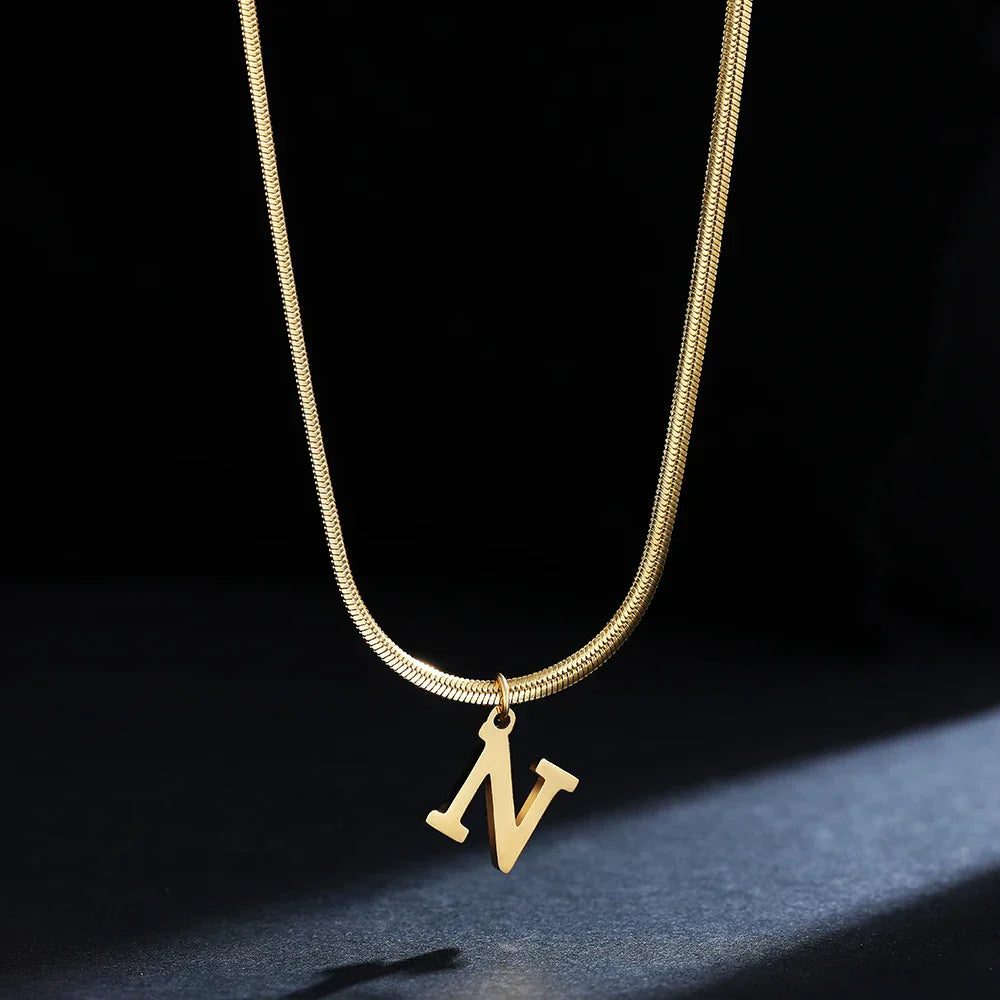 Collier pour femme avec pendentif initiale - lettre
