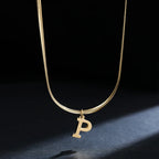 Collier pour femme avec pendentif initiale - lettre