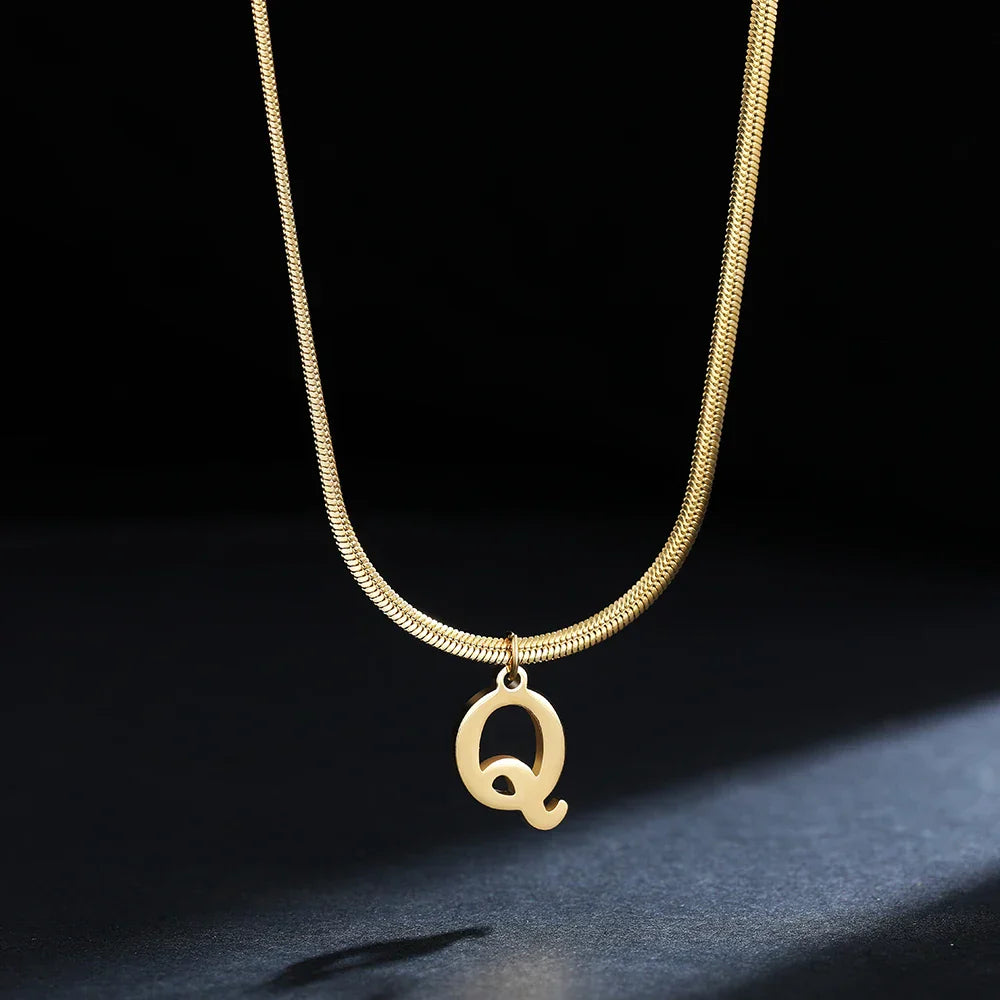 Collier pour femme avec pendentif initiale - lettre