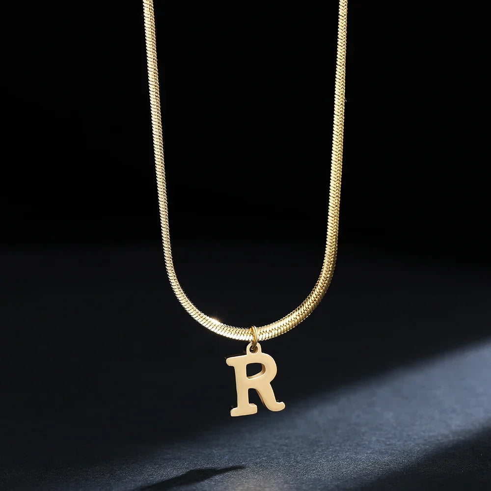 Collier pour femme avec pendentif initiale - lettre