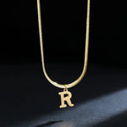 Collier pour femme avec pendentif initiale - lettre