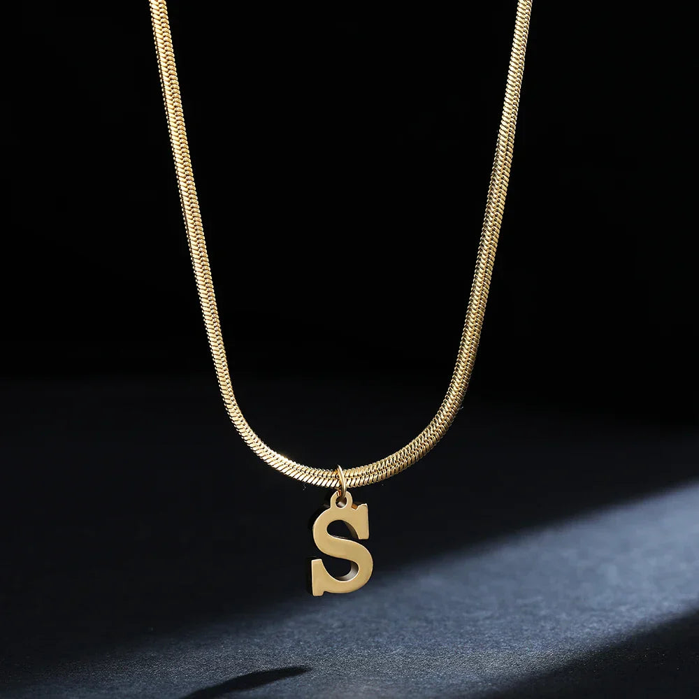 Collier pour femme avec pendentif initiale - lettre