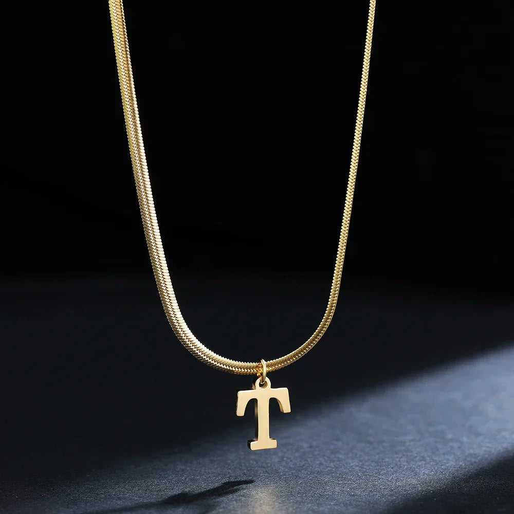 Collier pour femme avec pendentif initiale - lettre