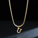 Collier pour femme avec pendentif initiale - lettre