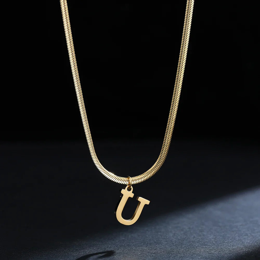 Collier pour femme avec pendentif initiale - lettre