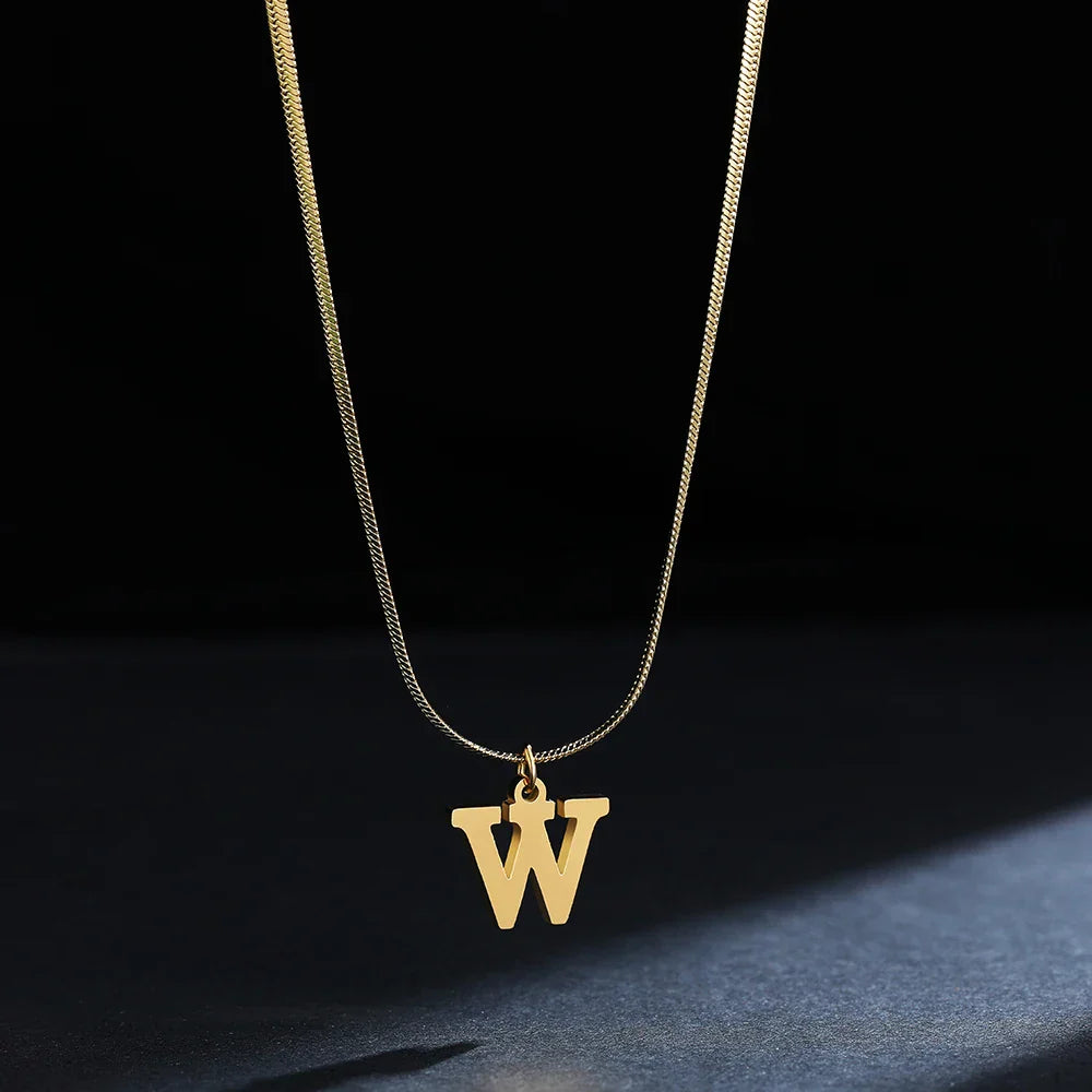 Collier pour femme avec pendentif initiale - lettre