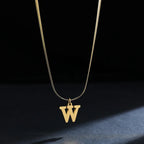 Collier pour femme avec pendentif initiale - lettre