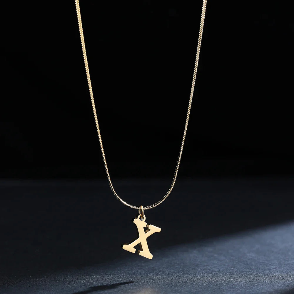 Collier pour femme avec pendentif initiale - lettre