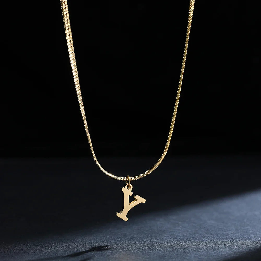 Collier pour femme avec pendentif initiale - lettre