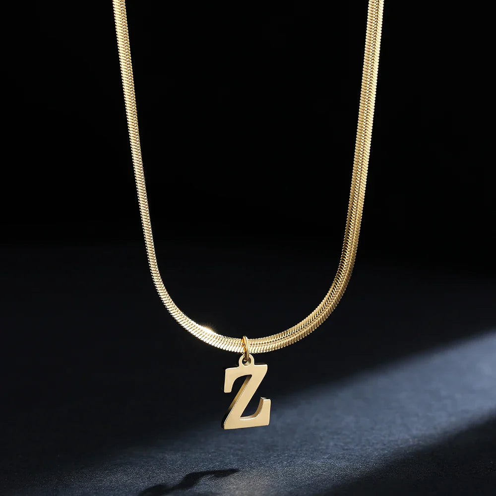 Collier pour femme avec pendentif initiale - lettre