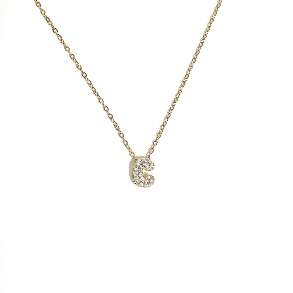 Collier pour femme avec pendentif minimaliste initiale - lettre