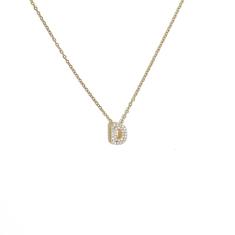 Collier pour femme avec pendentif minimaliste initiale - lettre