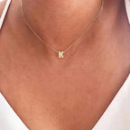 Collier pour femme avec pendentif minimaliste initiale - lettre