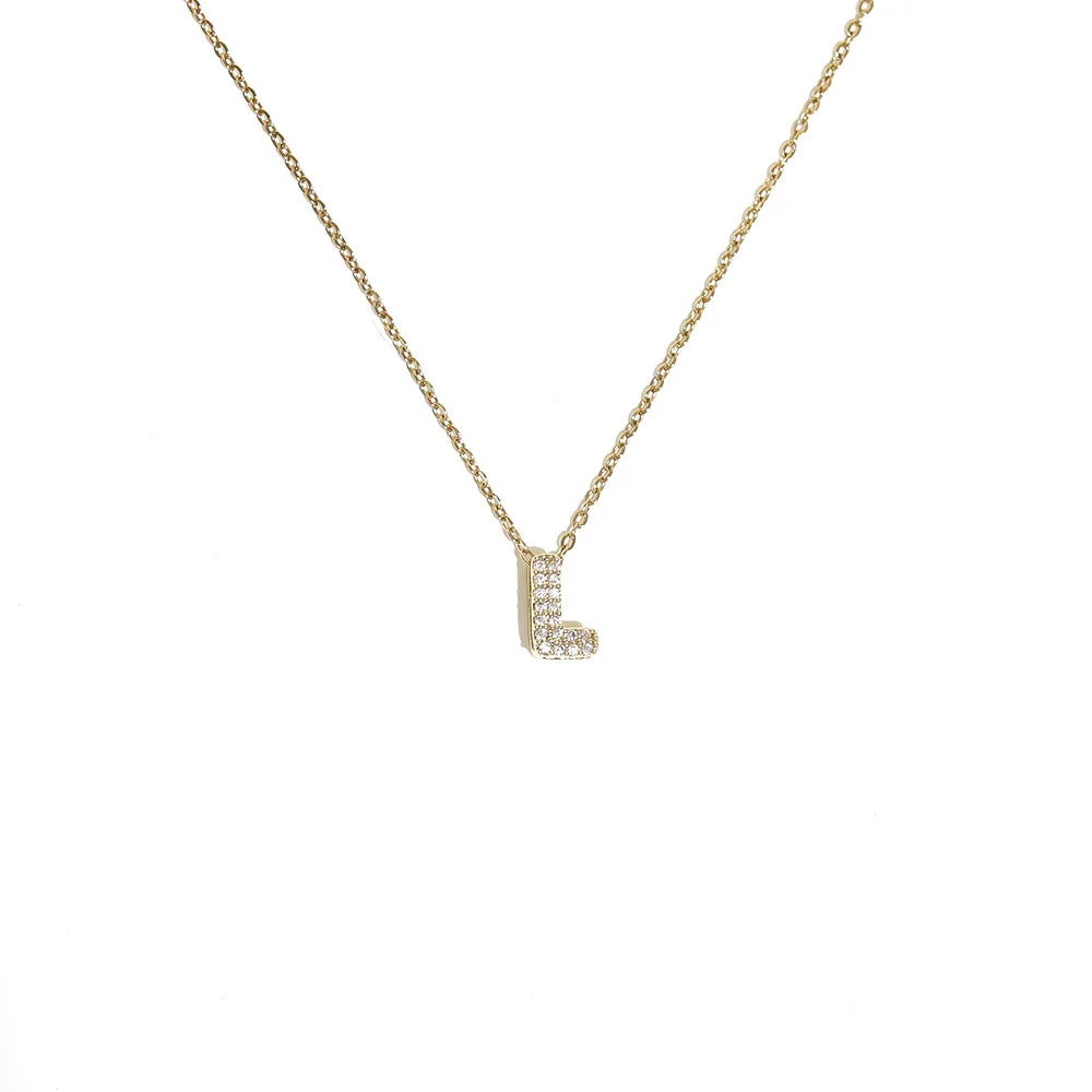 Collier pour femme avec pendentif minimaliste initiale - lettre