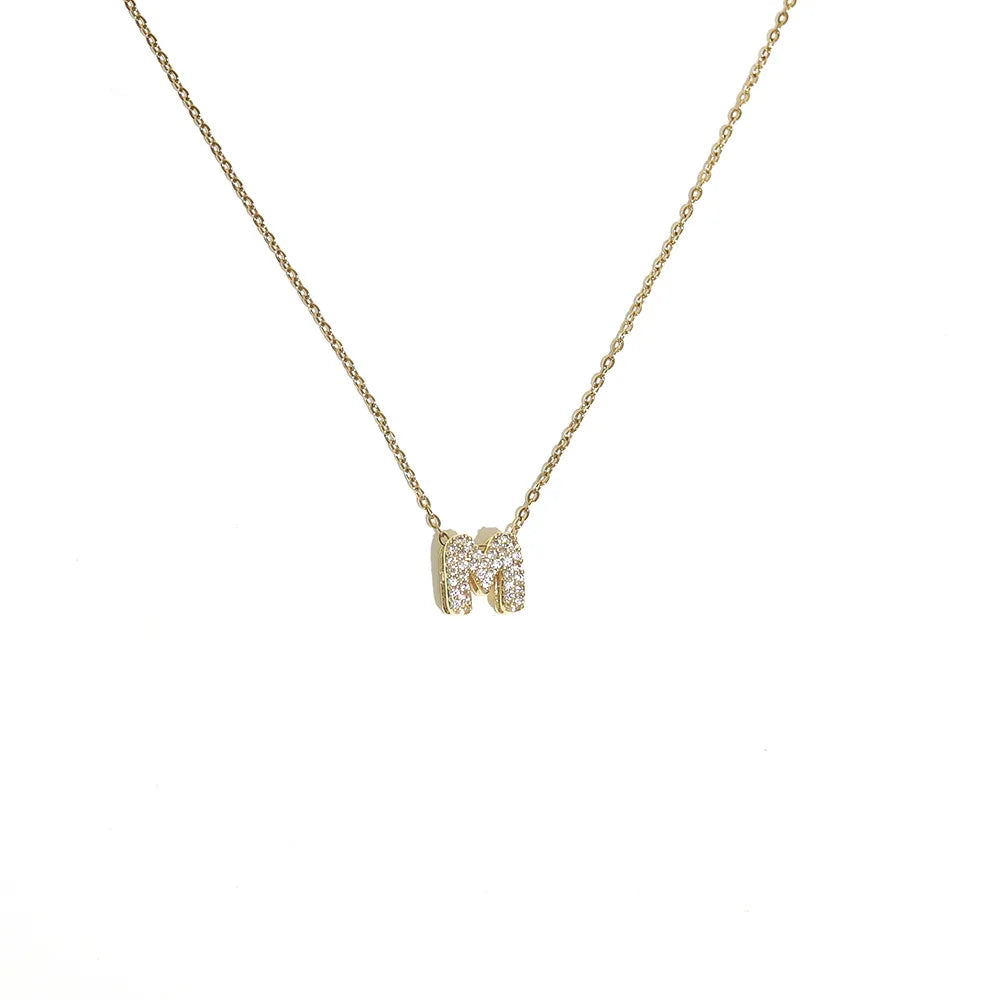 Collier pour femme avec pendentif minimaliste initiale - lettre