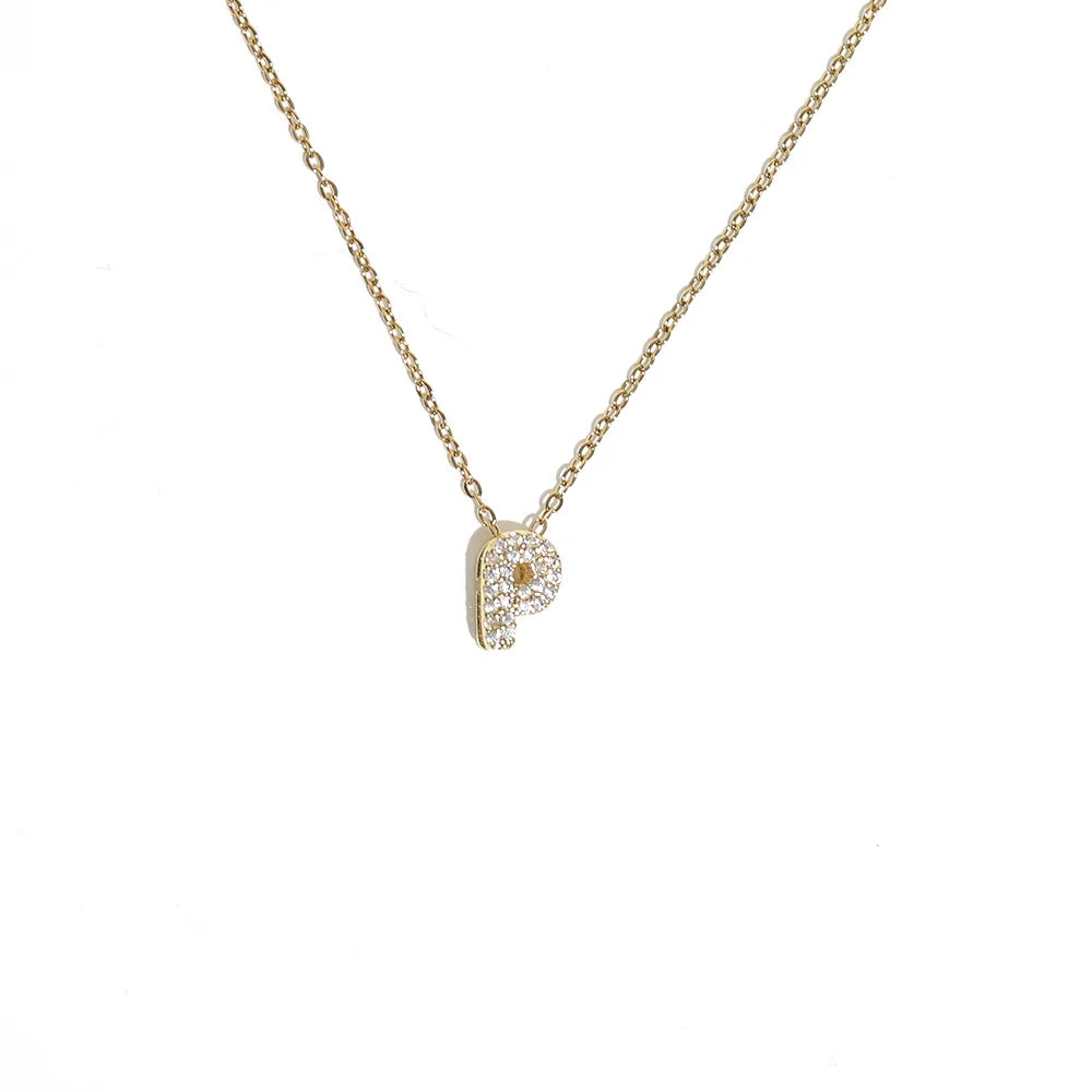 Collier pour femme avec pendentif minimaliste initiale - lettre