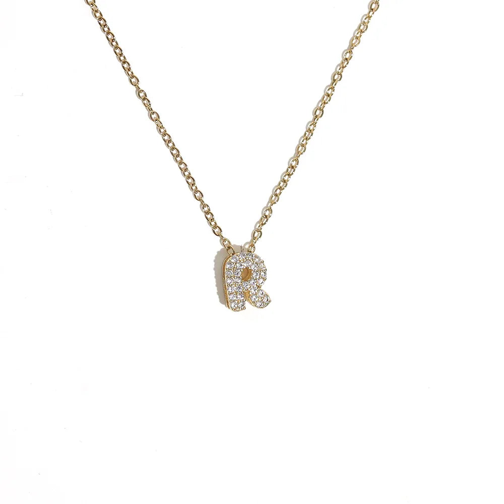 Collier pour femme avec pendentif minimaliste initiale - lettre