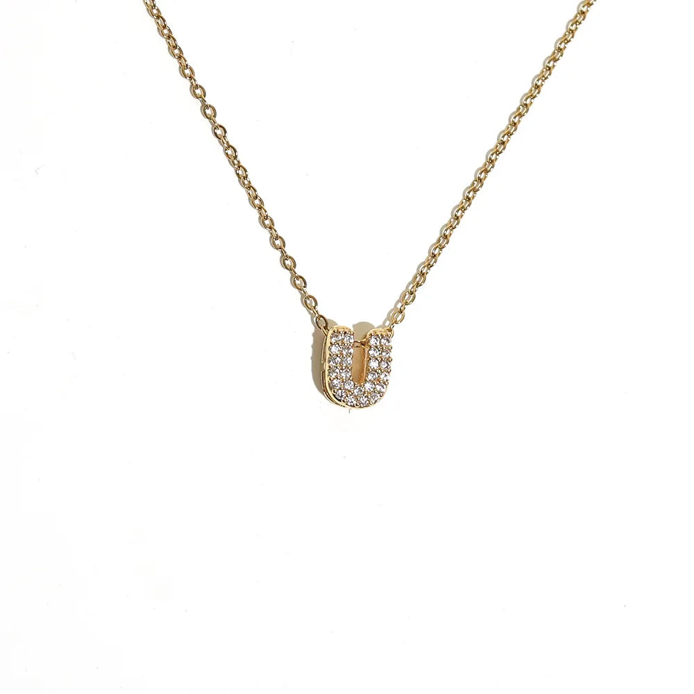 Collier pour femme avec pendentif minimaliste initiale - lettre