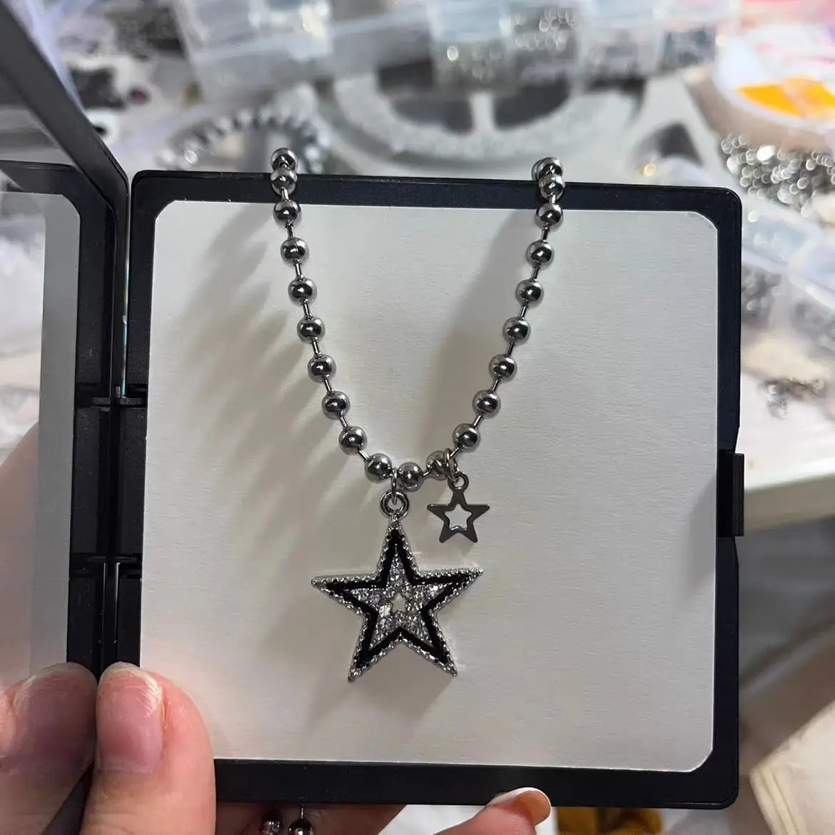 Collar para Mujer Colgante Estrella Plateado 2