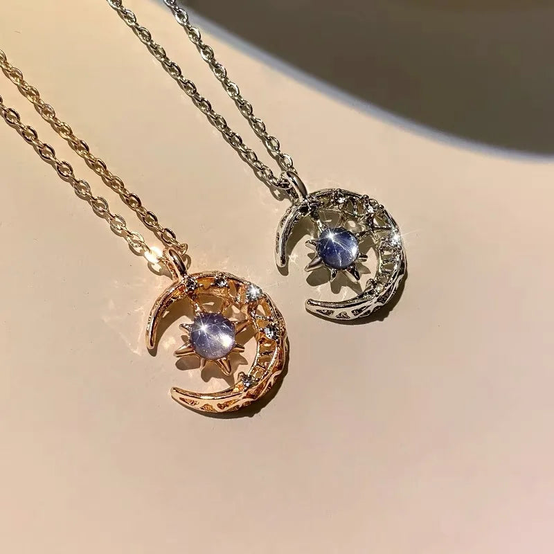Collar para Mujer Colgante Estrella y Luna oro
