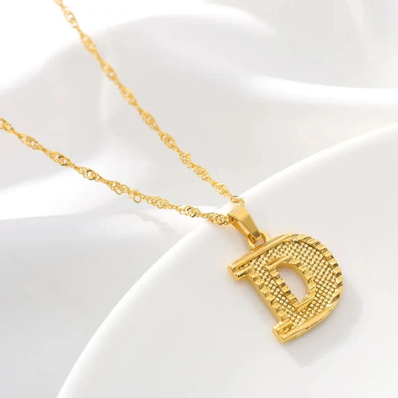 Collier pour homme ou femme avec pendentif initiale - lettre