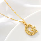 Collier pour homme ou femme avec pendentif initiale - lettre