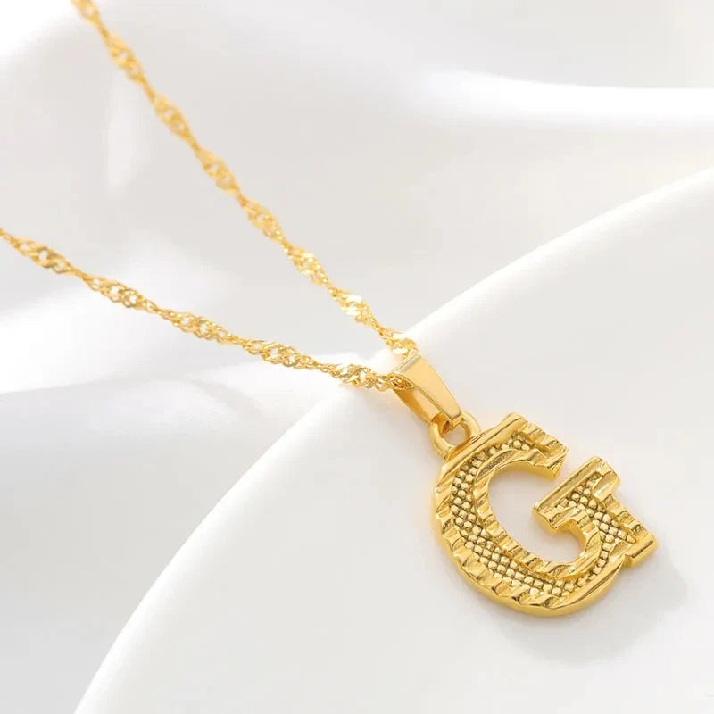 Collier pour homme ou femme avec pendentif initiale - lettre