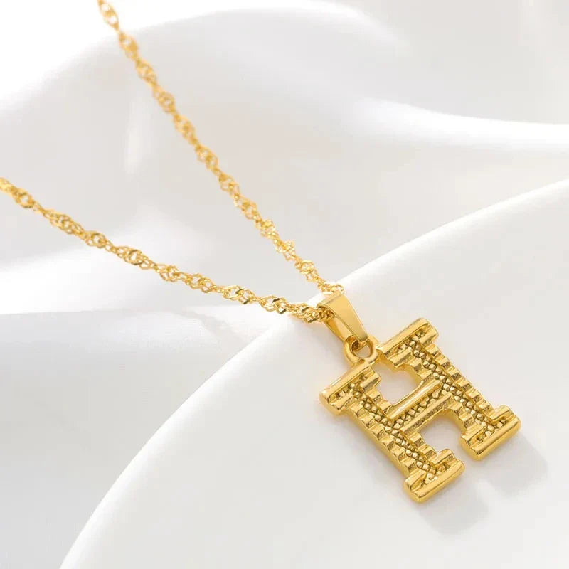 Collier pour homme ou femme avec pendentif initiale - lettre