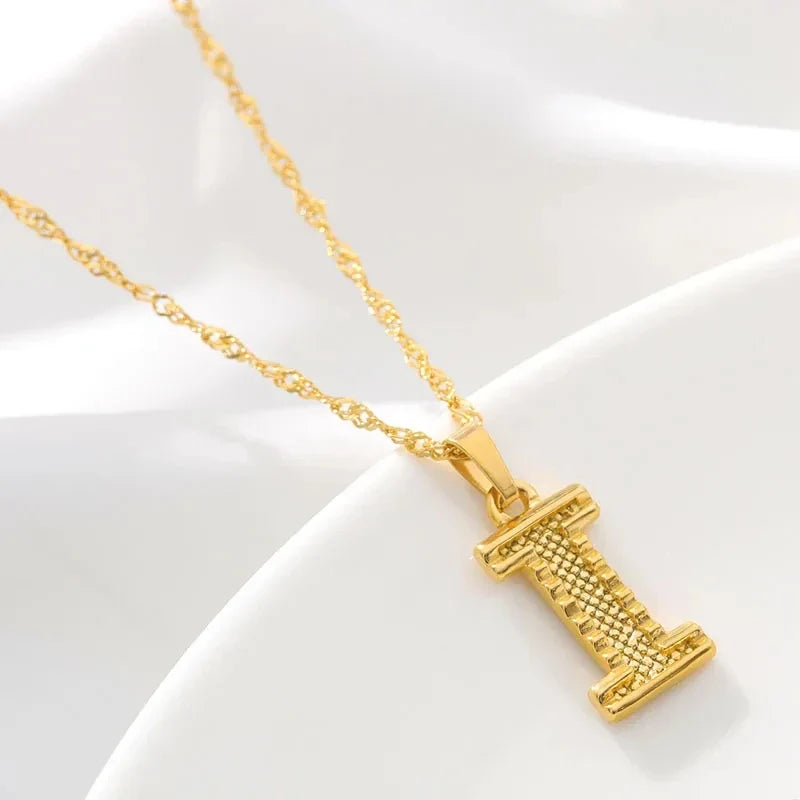 Collier pour homme ou femme avec pendentif initiale - lettre