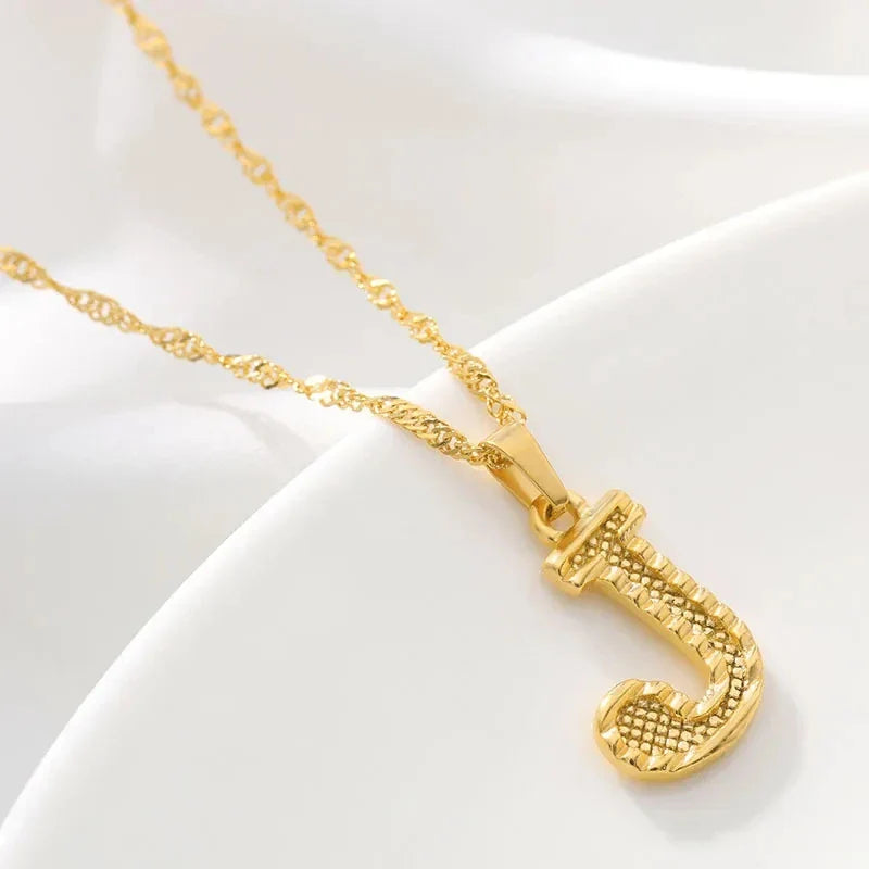 Collier pour homme ou femme avec pendentif initiale - lettre