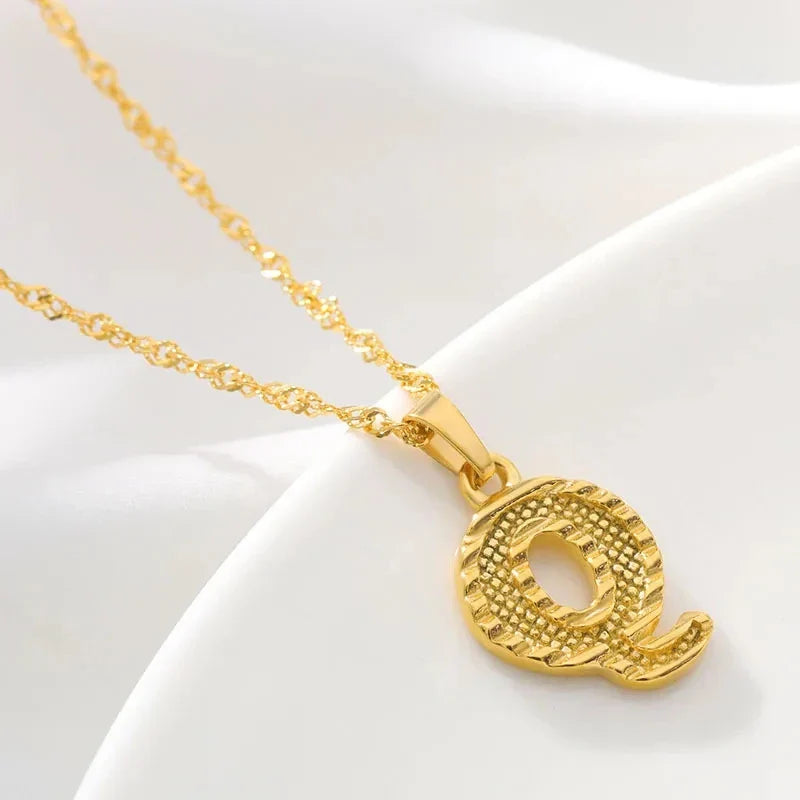 Collier pour homme ou femme avec pendentif initiale - lettre
