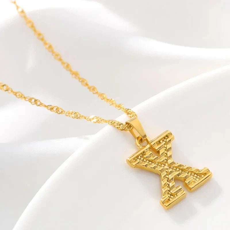 Collier pour homme ou femme avec pendentif initiale - lettre