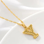 Collier pour homme ou femme avec pendentif initiale - lettre