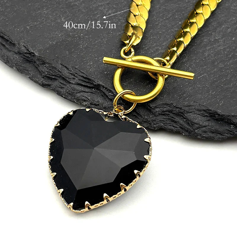 Collar Gargantilla con Colgante de Corazón 5