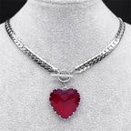 Collar Gargantilla con Colgante de Corazón 3