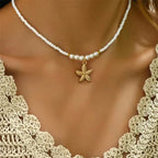 Collar Gargantilla con Colgante de Concha Estrella de Mar