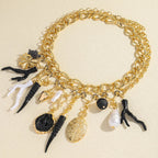 Collar Gargantilla con Colgantes de Coral y Conchas