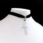 Collar Gargantilla con Colgante Cruz Ankh