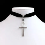 Collar Gargantilla con Colgante Cruz Ankh
