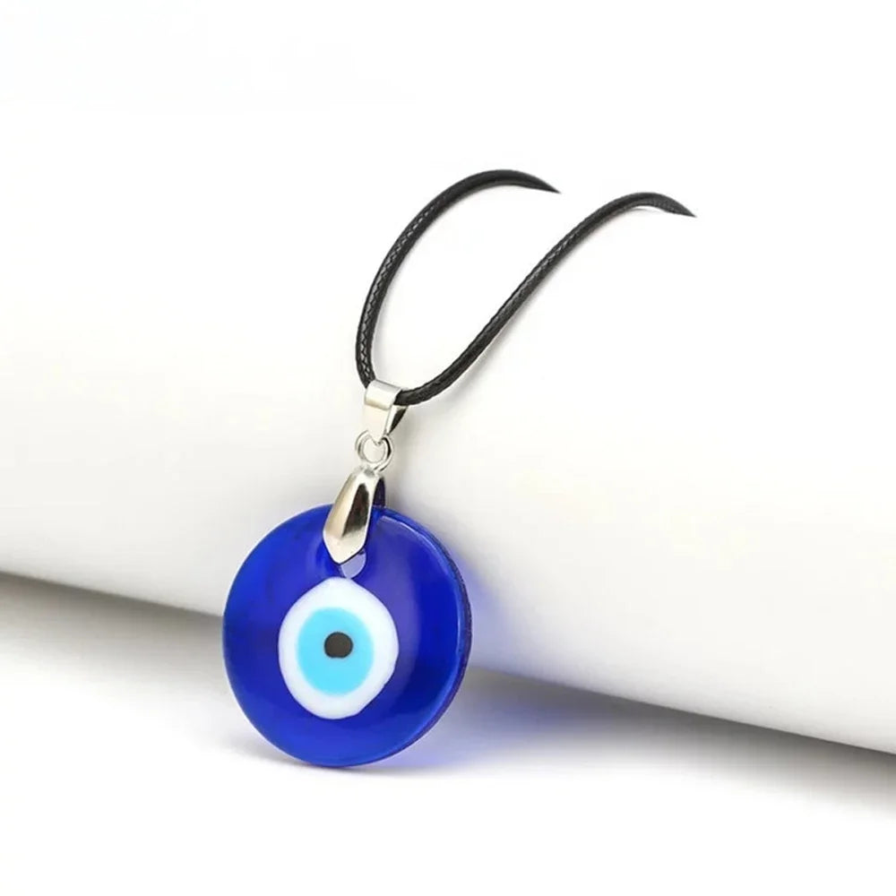 Collar Gargantilla con Colgante Ojo Turco Azul