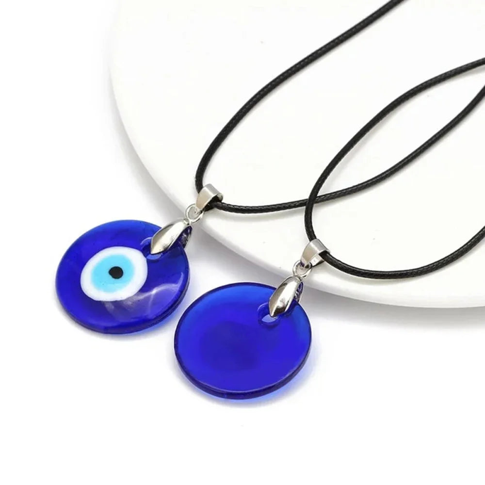Collar Gargantilla con Colgante Ojo Turco Azul