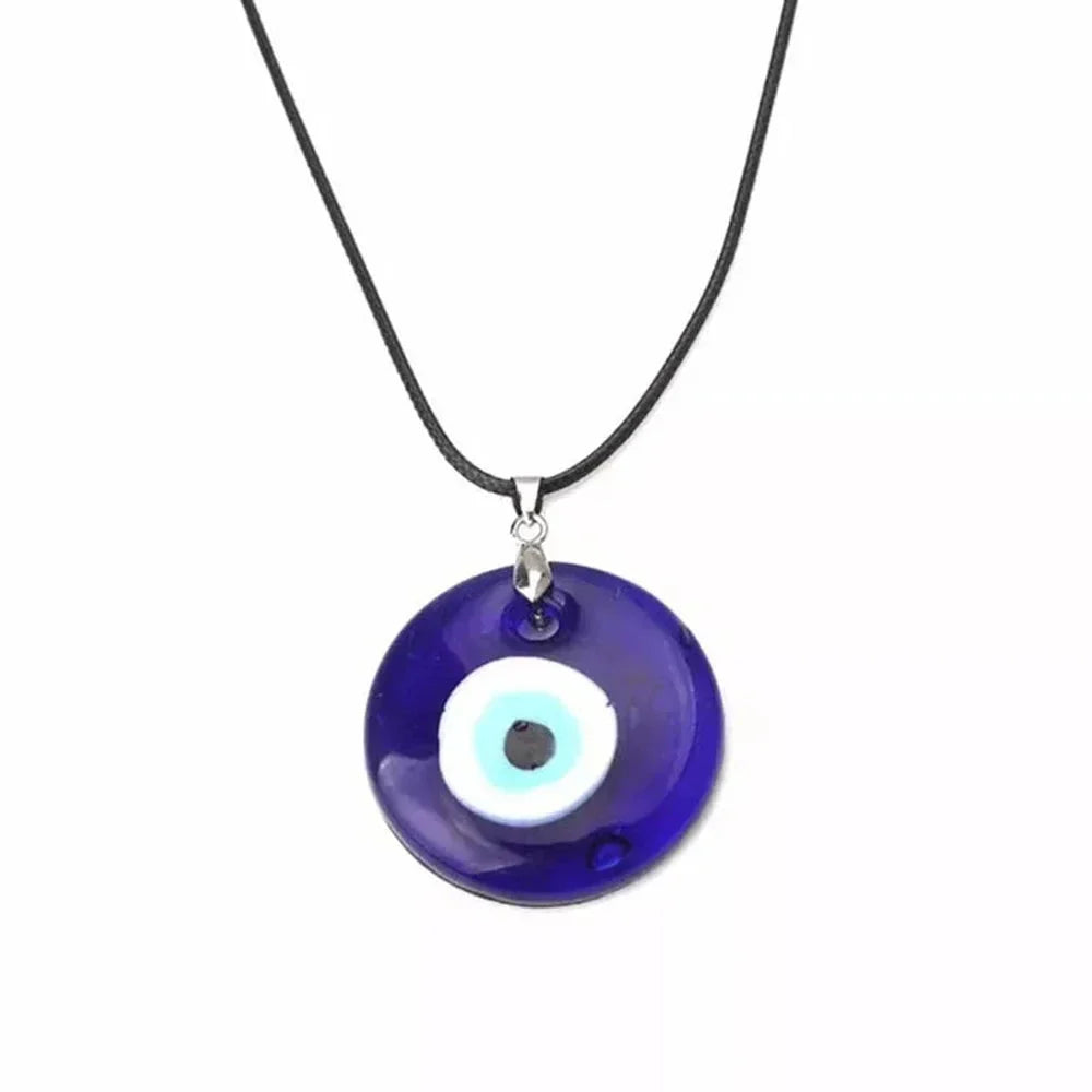 Collar Gargantilla con Colgante Ojo Turco Azul